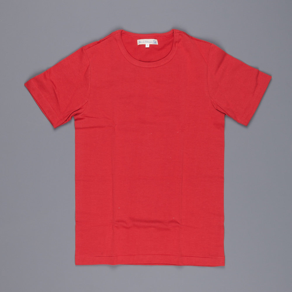 Merz B. Schwanen 215 t shirt 1/4 open sleeve red