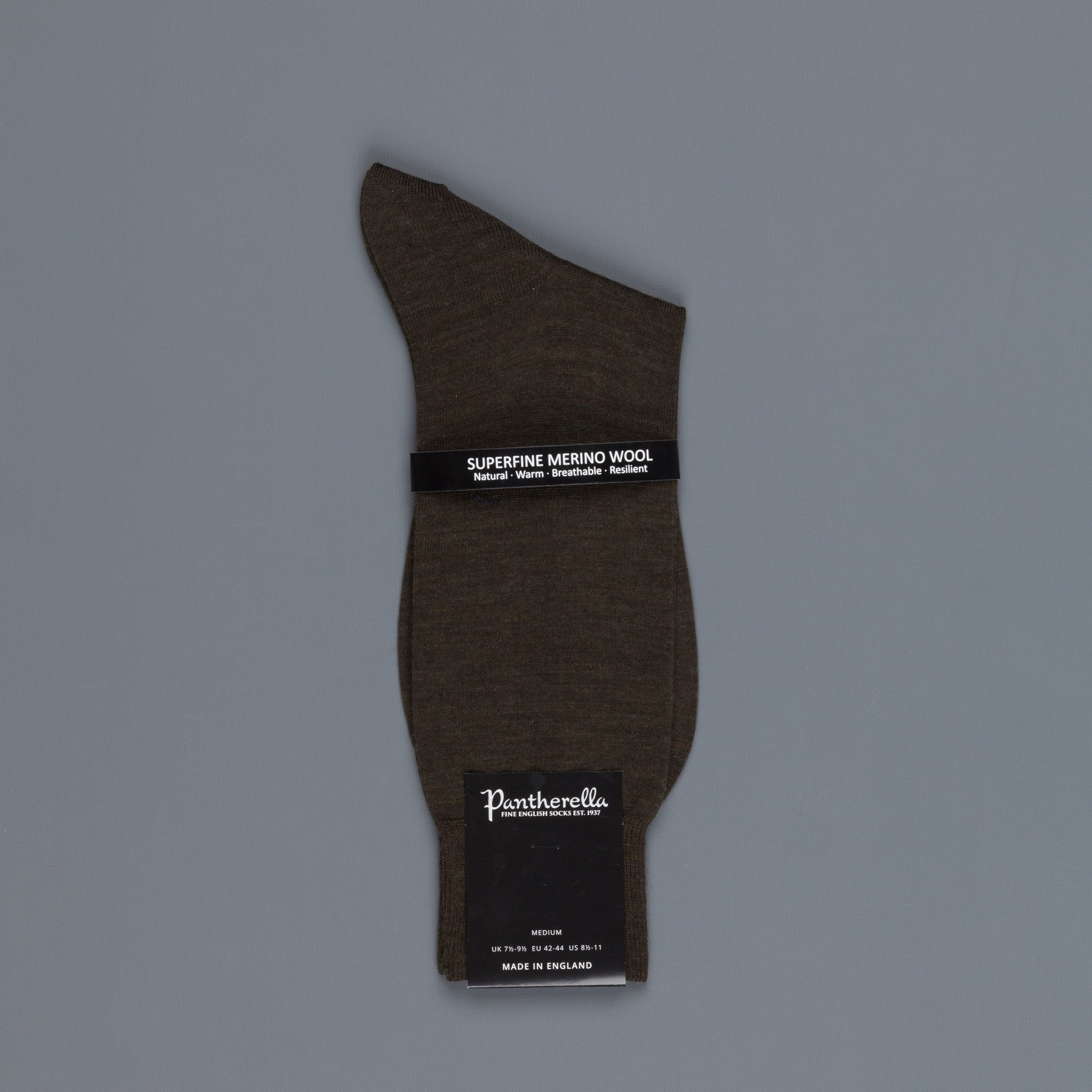 Pantherella Camden Dark Olive Mix Merino Wool