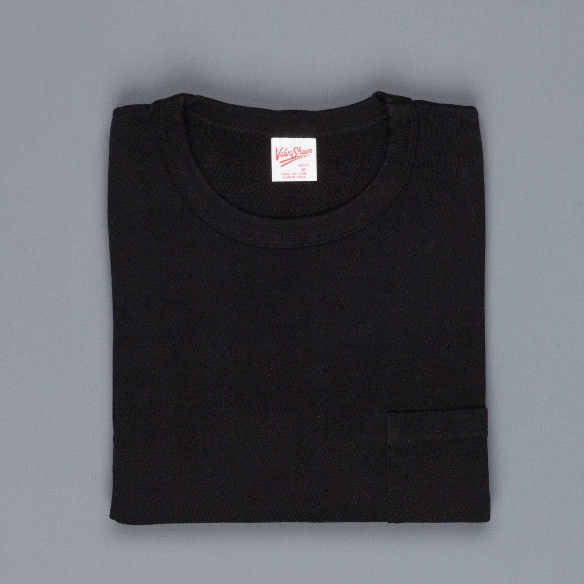 Velva Sheen Recycled Cotton Longsleeve Crew Neck Tee Black