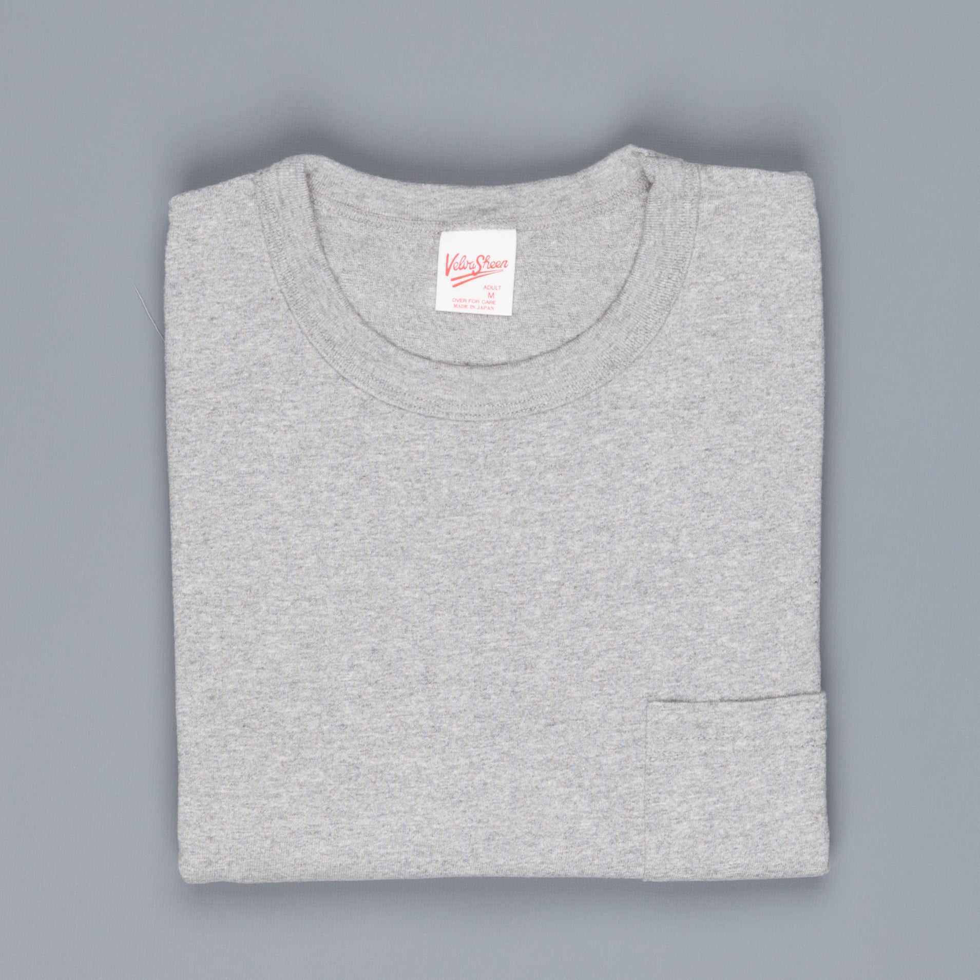 Velva Sheen Recycled Cotton Longsleeve Crew Neck Tee Heather Grey