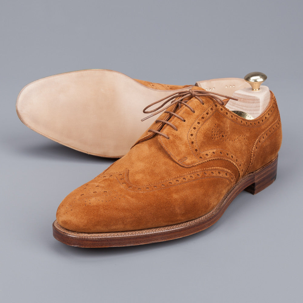 Edward Green Sandringham in Tobacco suede on 202 last