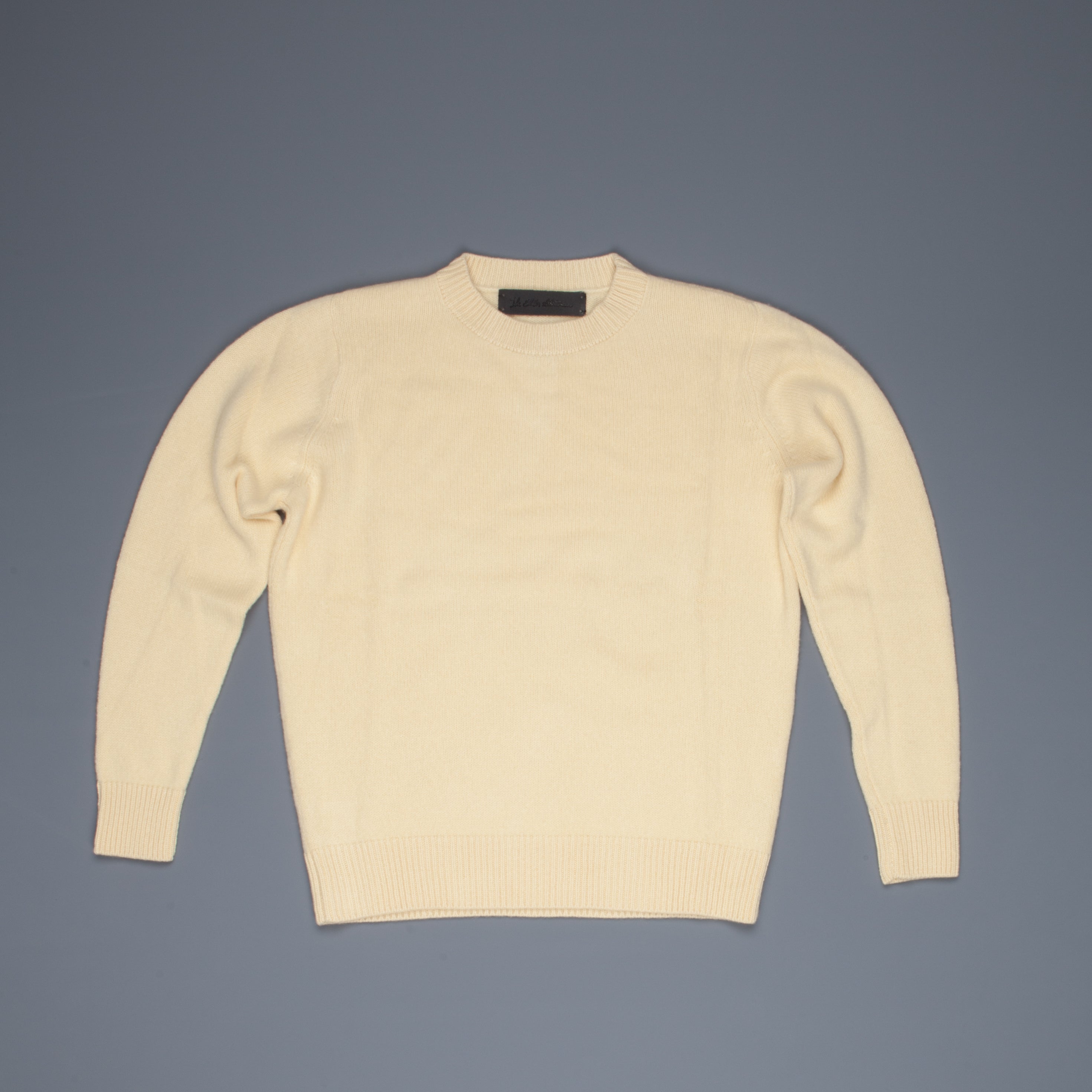 The Elder Statesman  @ Frans Boone Cashmere Simple Crew Unisex sweater Butter