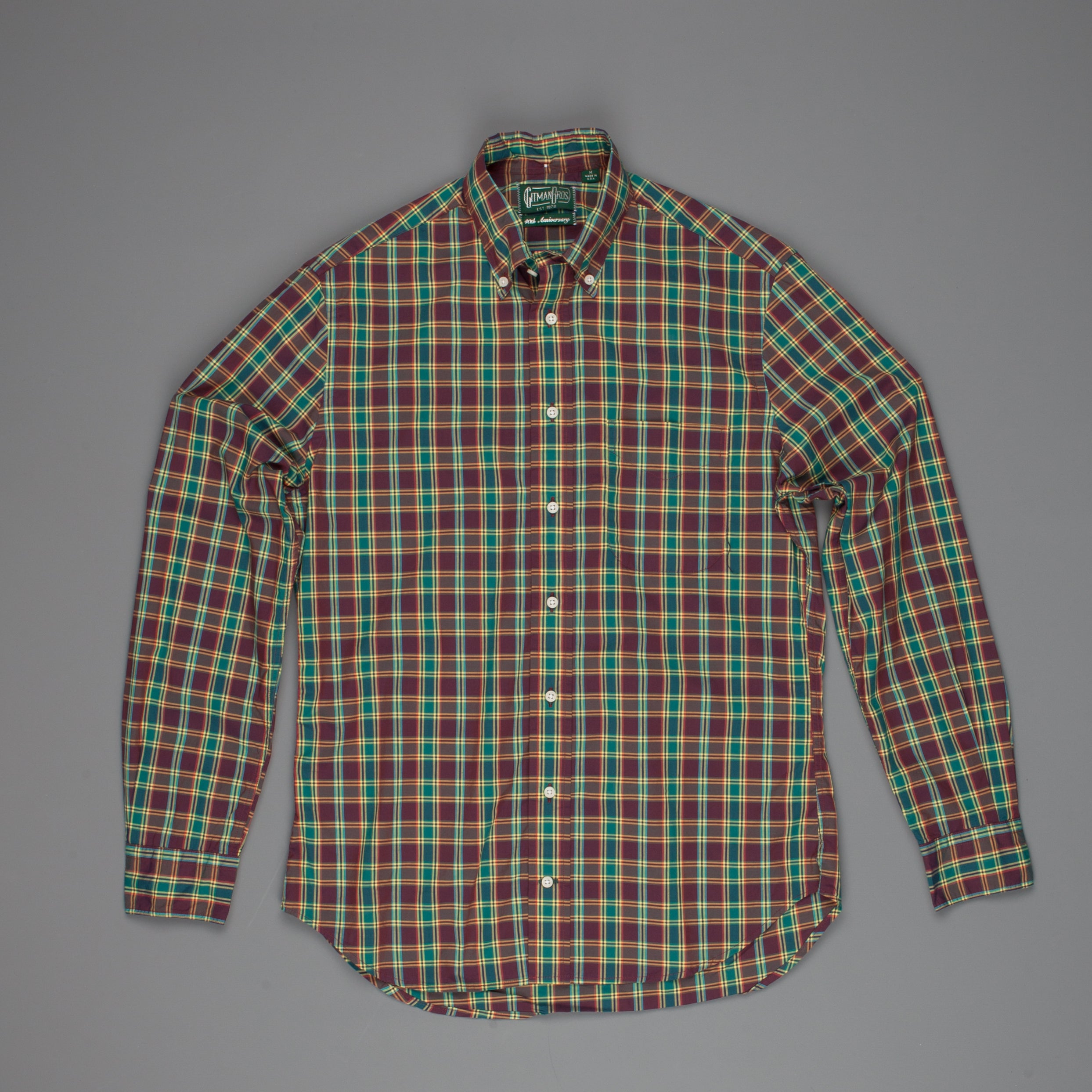 Gitman Vintage Button Down Shirt Poplin Ashland Plaid