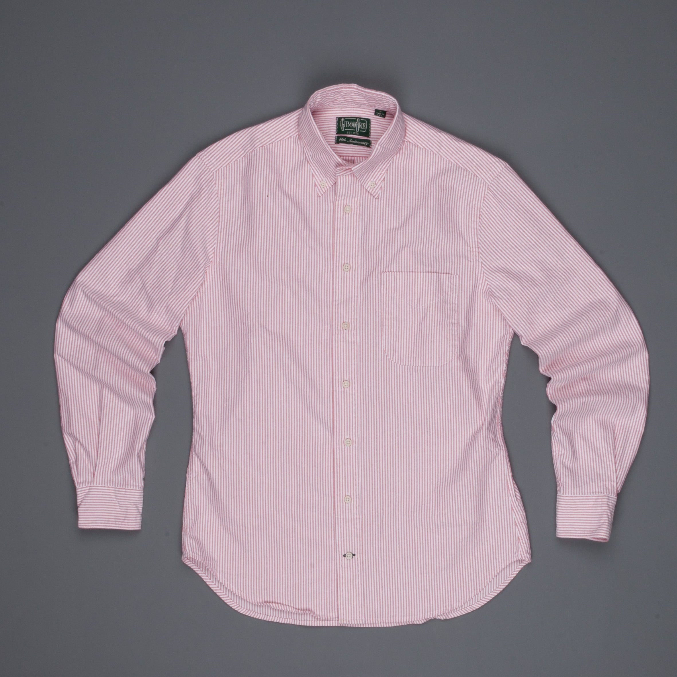 Gitman Vintage Button down shirt pink striped