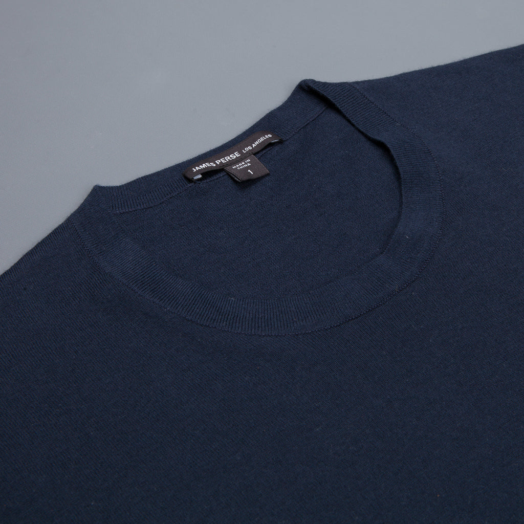 James Perse Fine Gauge Cotton Crew Neck French Navy