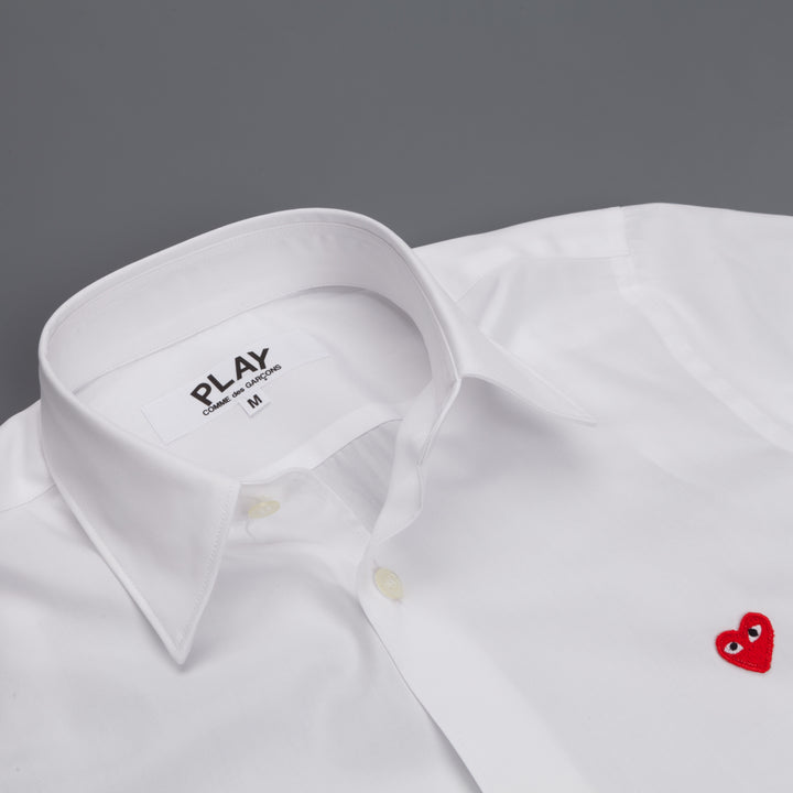 comme des garcons white button up