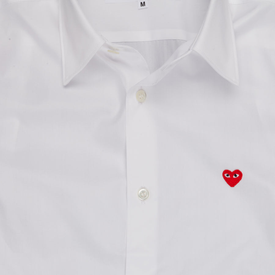 comme de garcons white shirt