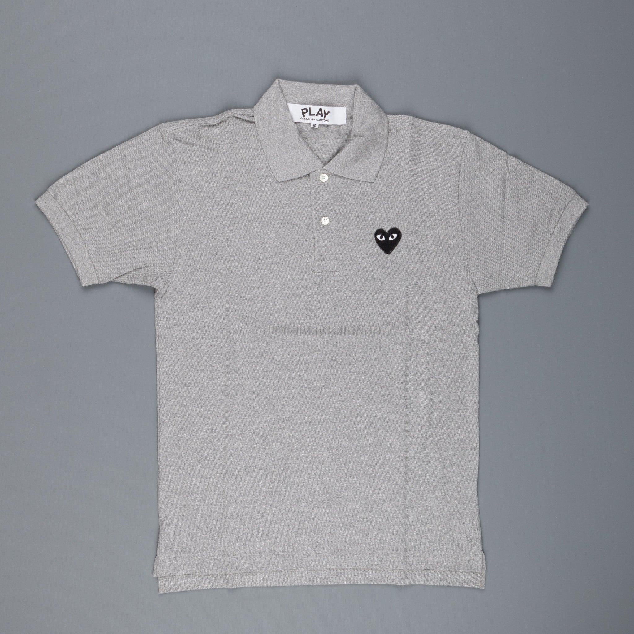 Comme des Garçons PLAY polo shirt grey melange