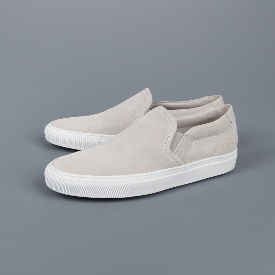 grey suede slip on sneakers