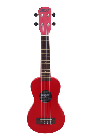 red ukulele by wagas ukuleles