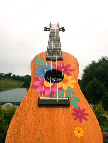 flower design ukulele
