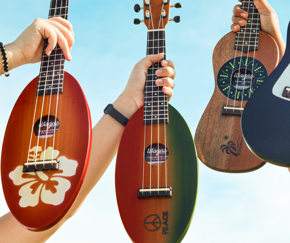 黒檀材とシャム柿のエレキ・ソプラノウクレレ【ukulele】 ❤【代引可】❤