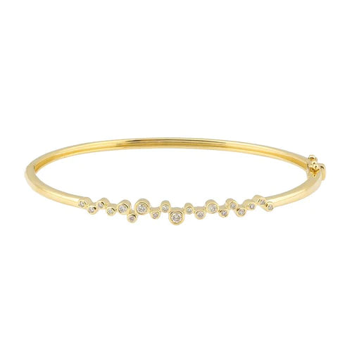 Clustered Bezels Slim Bangle