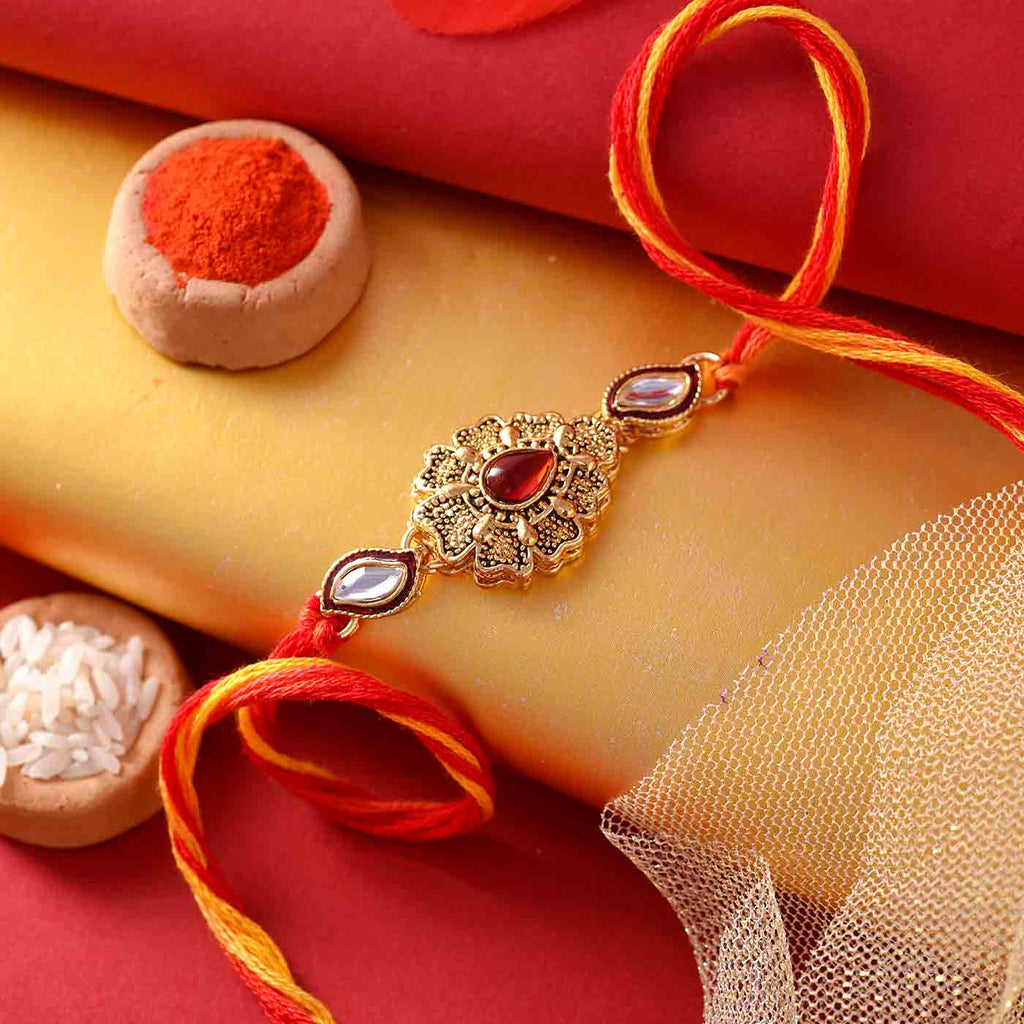 Metal Work Stone Beautiful Rakhi – TOKENZ