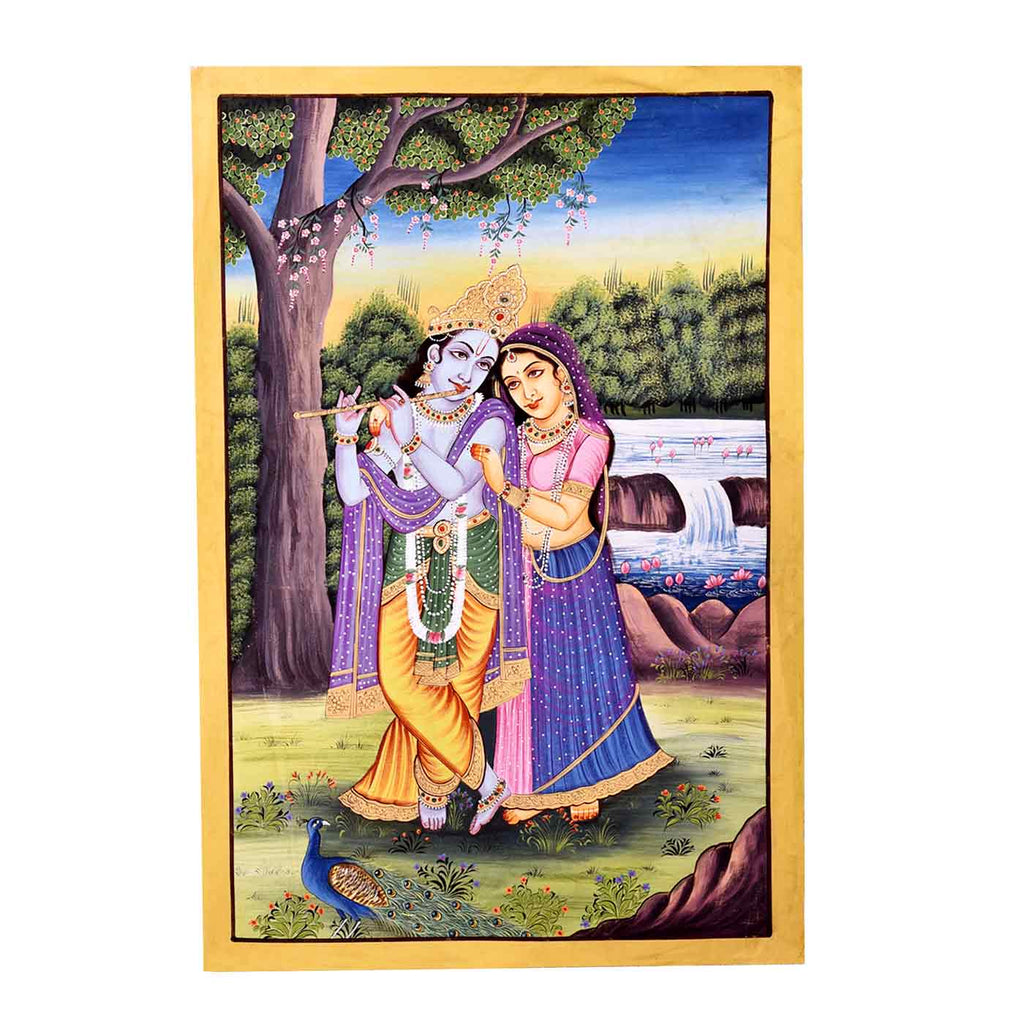 Divine Love Radha-Krishna Phad Painting – TOKENZ