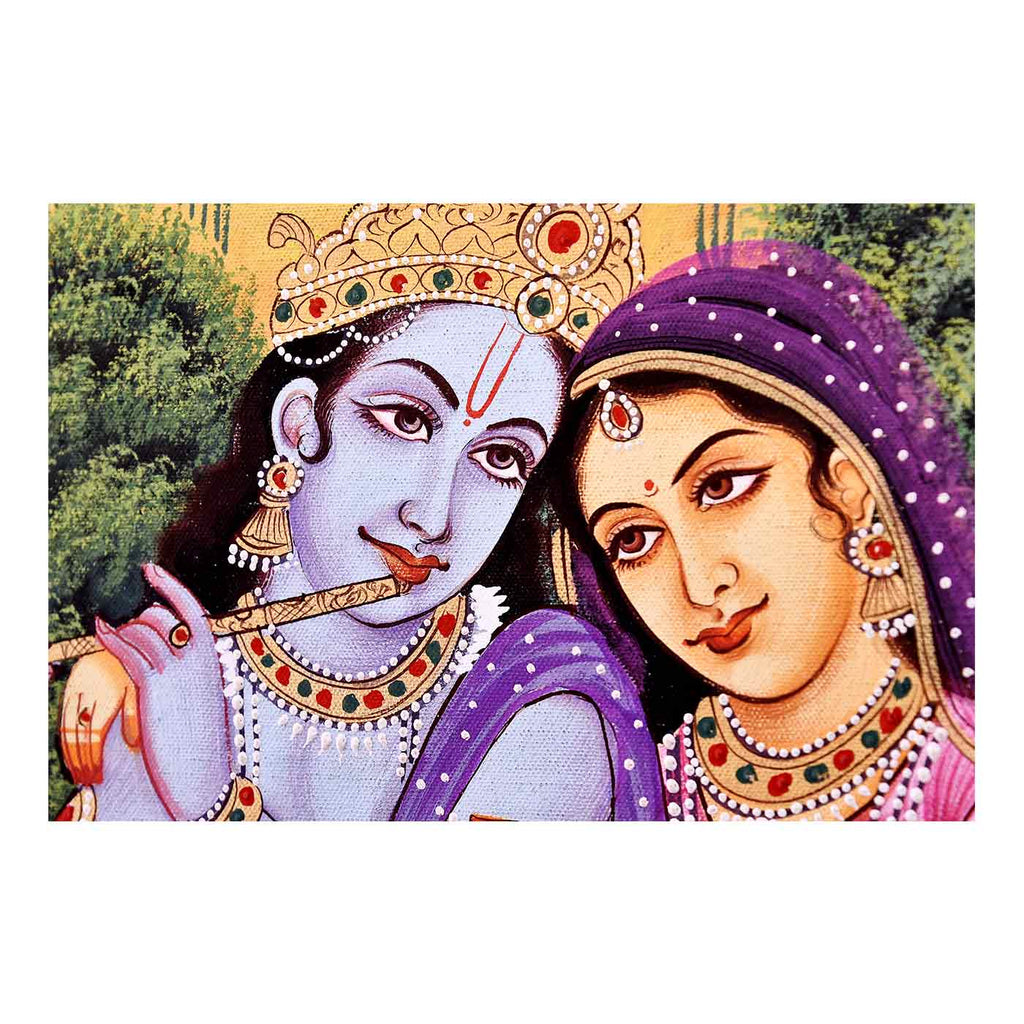 Divine Love Radha-Krishna Phad Painting – TOKENZ