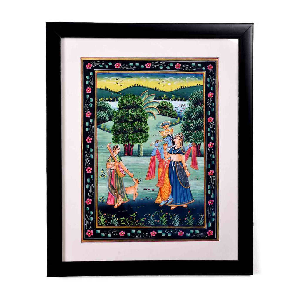 Beloved Radha Meera Krishna Kishangarh Painting (13.5*16.5 Inches ...