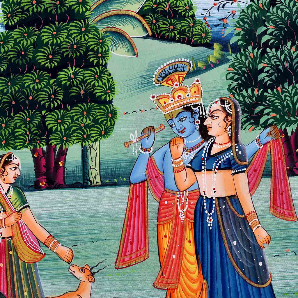 Beloved Radha Meera Krishna Kishangarh Painting (13.5*16.5 Inches ...