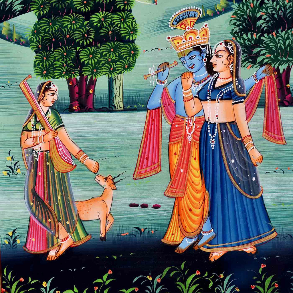 Beloved Radha Meera Krishna Kishangarh Painting (13.5*16.5 Inches ...