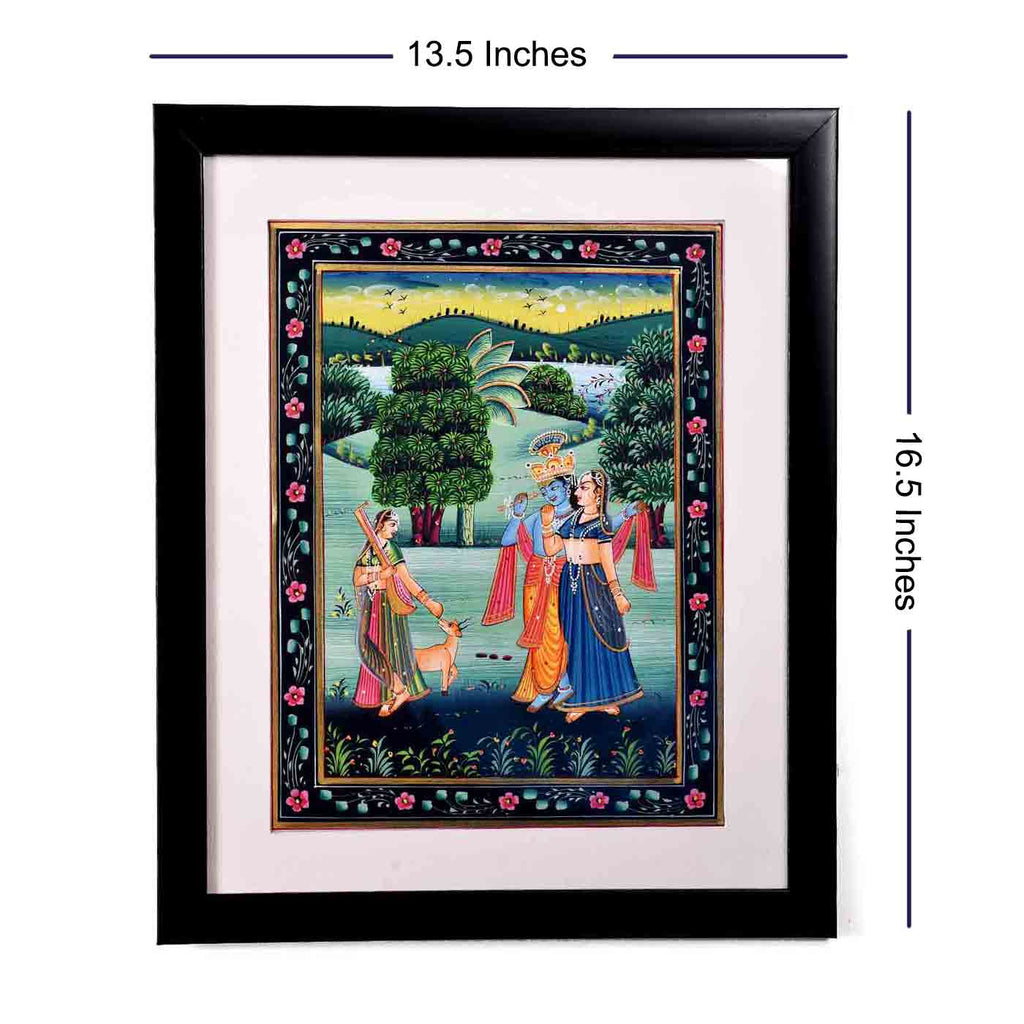 Beloved Radha Meera Krishna Kishangarh Painting (13.5*16.5 Inches ...