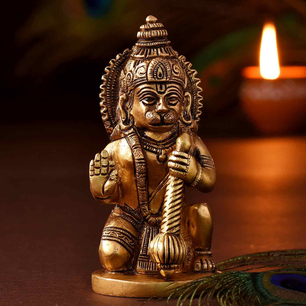 Anjaneya Bal Hanuman Brass Idol – TOKENZ