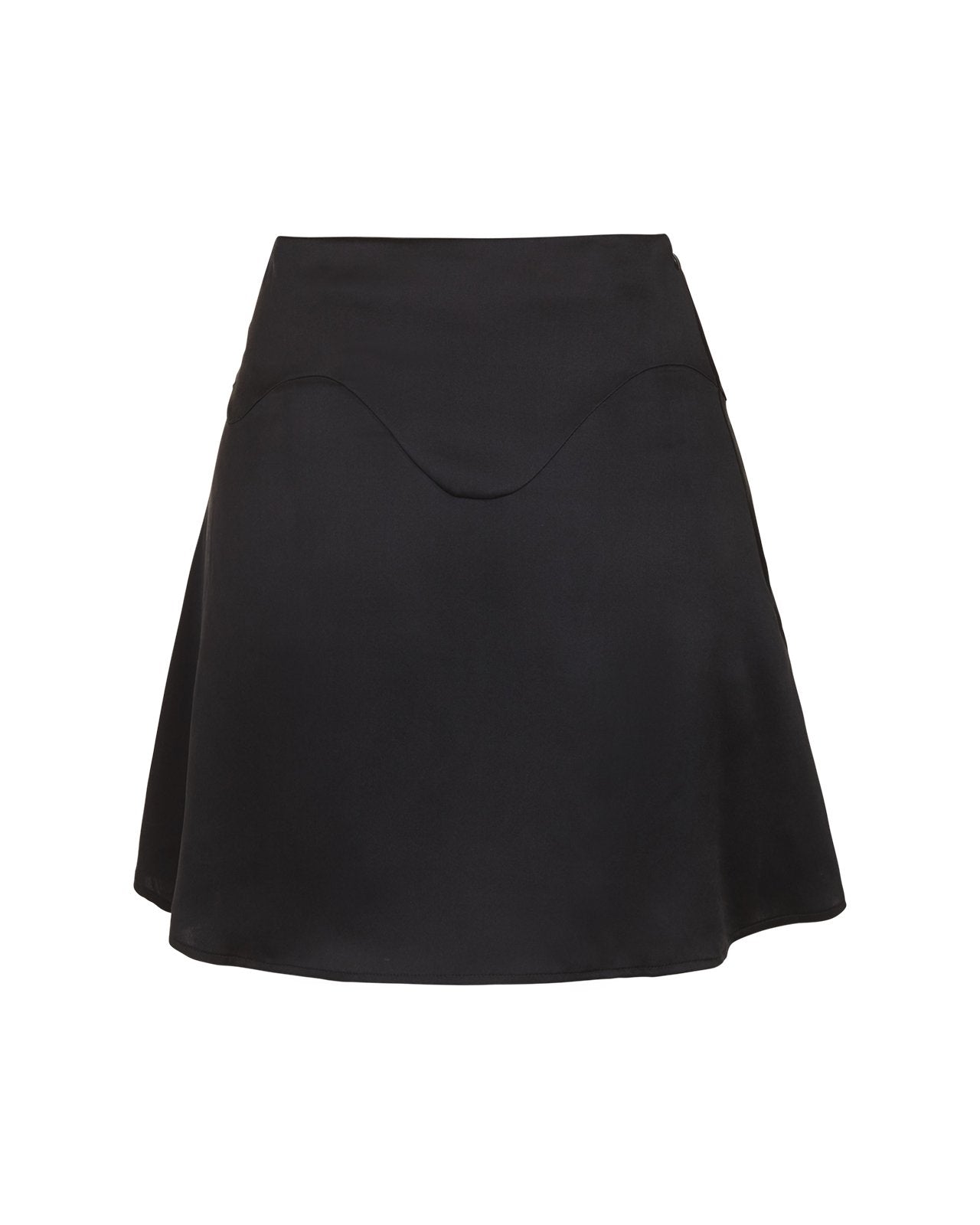 Wave Silk Skirt – Black – I Dream For You