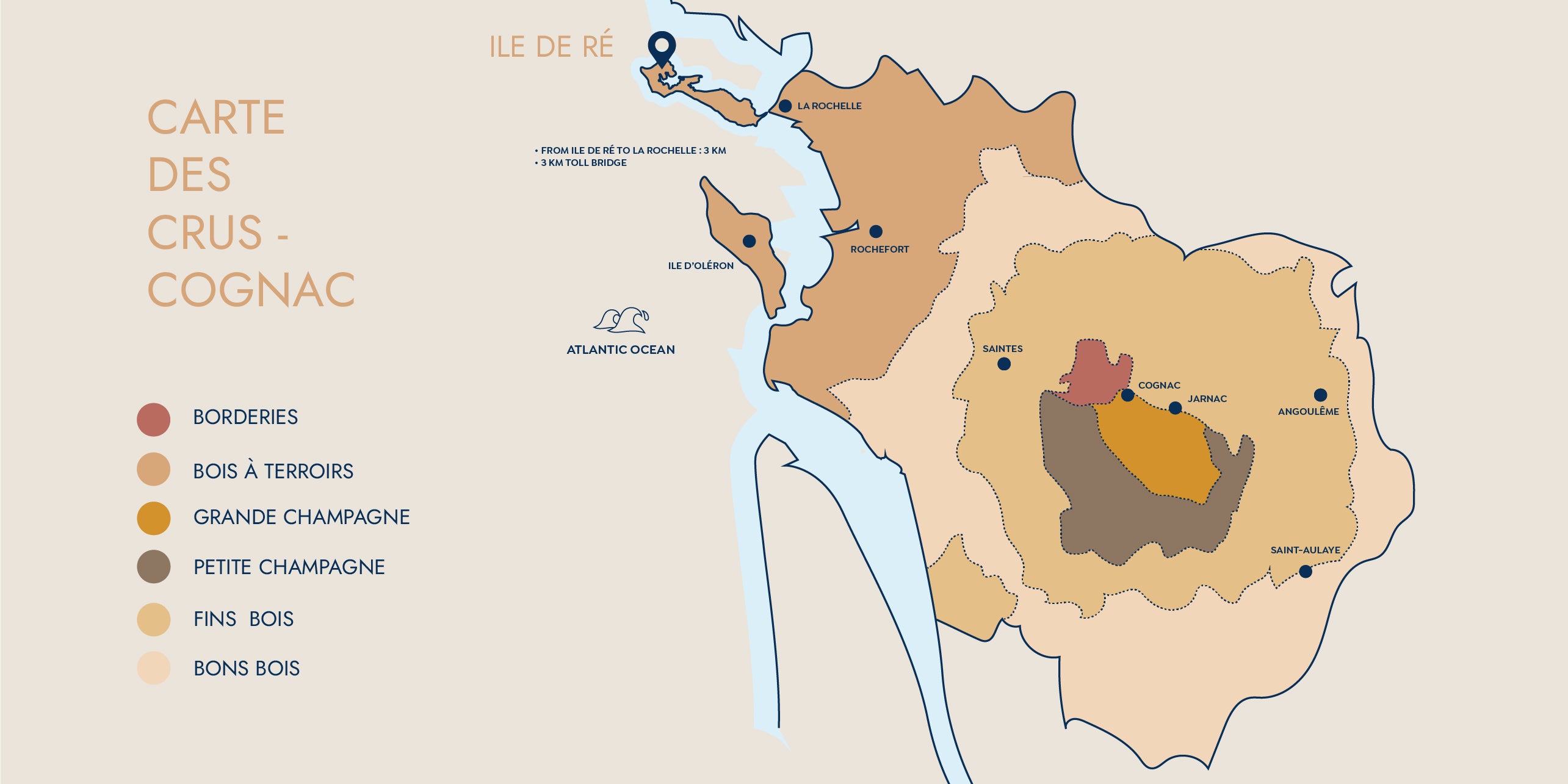 carte des crus cognac