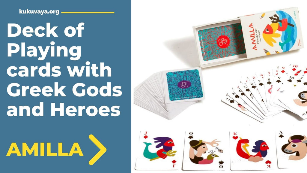 Playing cards depicting Greek mythology figures