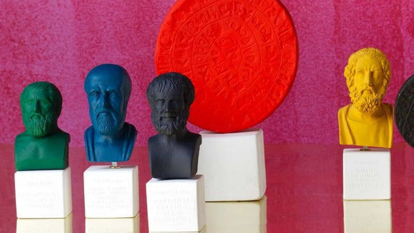 Greek philosopher bust in various colors by sophia enjoy thinking in modern home decor