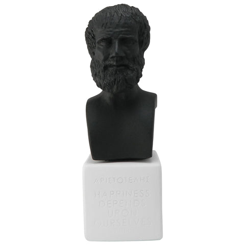 Aristotle bust in black color - gift for philosophy professor