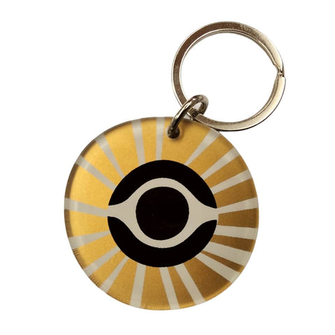 Greek evil eye keychain in golden color