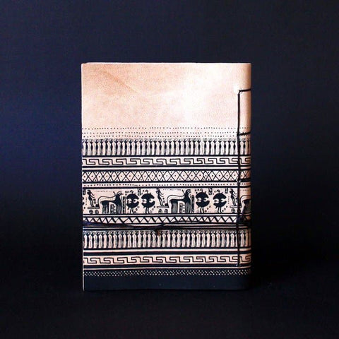 Geometric art leather notebook