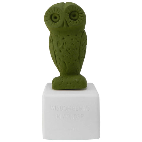 ancient Greek owl statuette in modern color