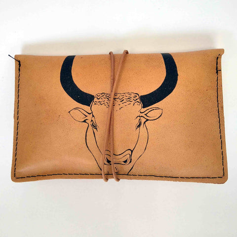 Minotaur leather pouch