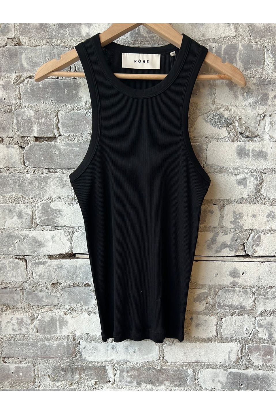 Mercerized Cotton Rib Tanktop - Noir