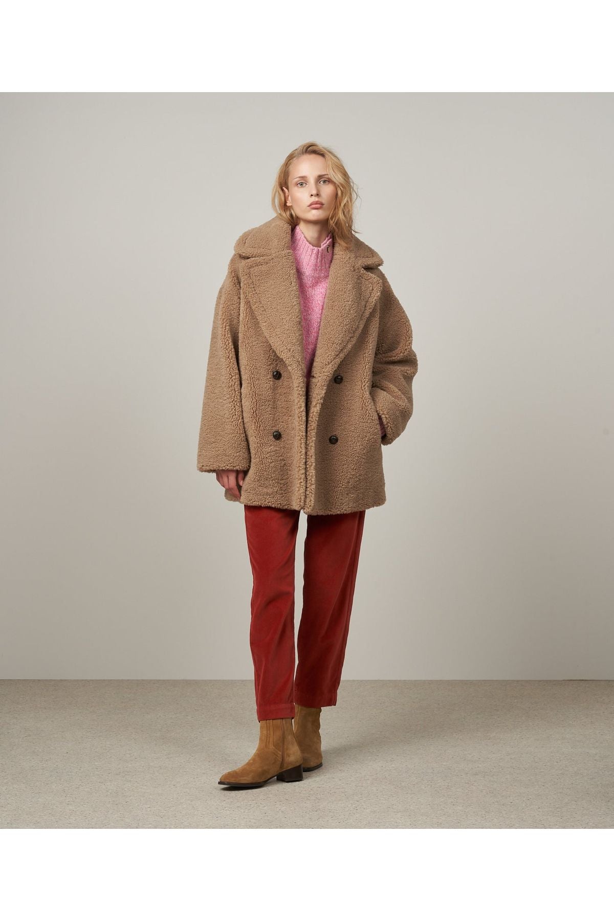 Viva Sherpa Coat - Beige