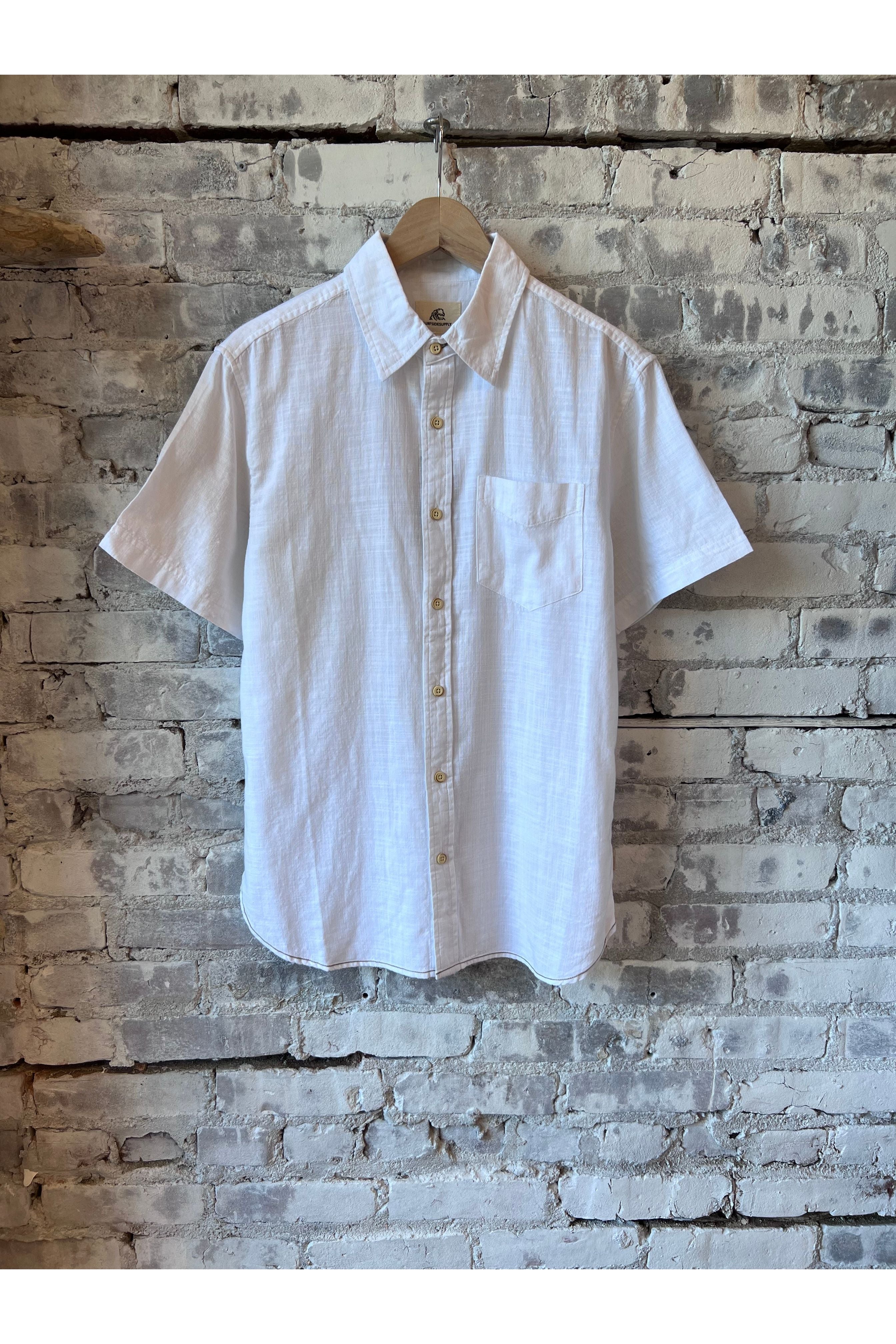 Joey Slub Island Shirt - Bright White