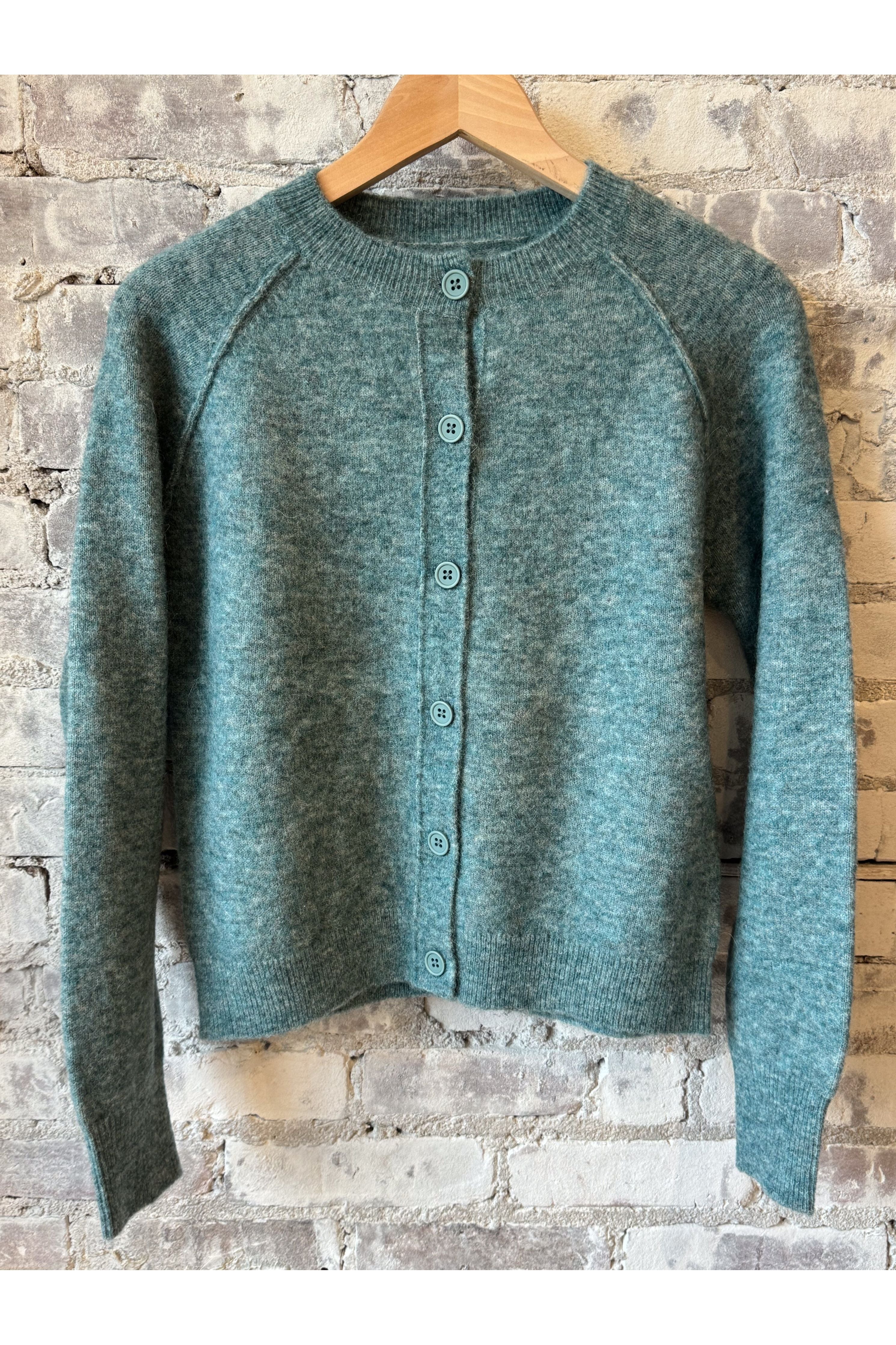 Menine Button Cardigan - Jade