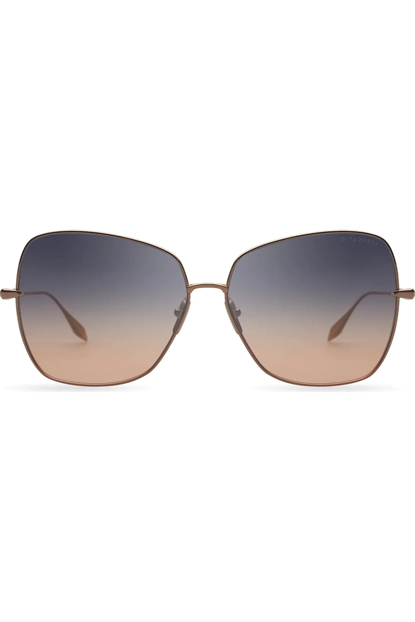 Zazoe Glasses - Rose Gold/Dark Grey/Peach Gradient