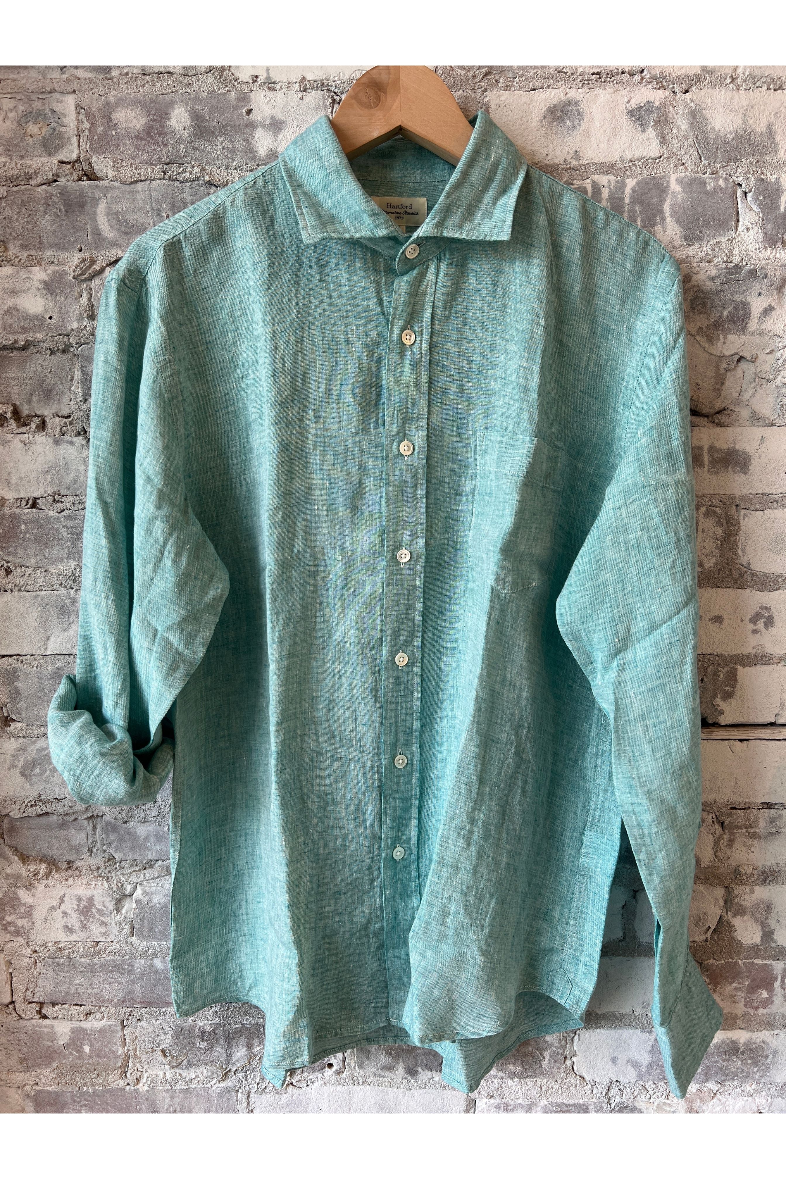 Paul Linen Shirt - Jade