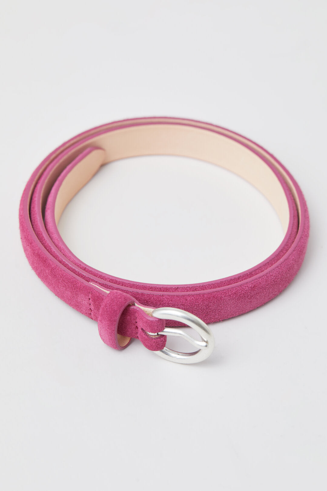 Suede Belt - Raspberry Pink