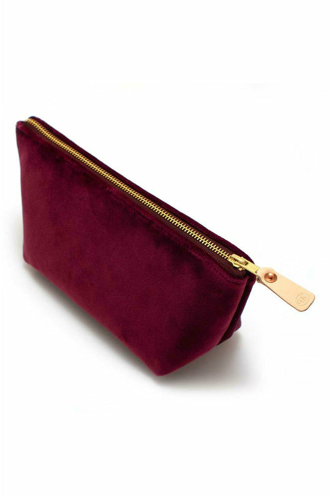 Claret Velvet Travel Clutch