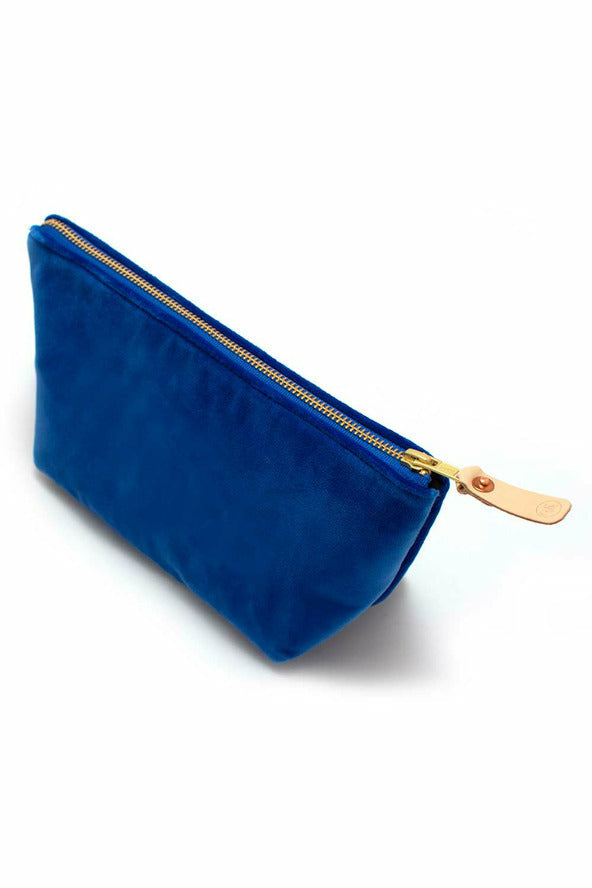 Marine Velvet Travel Clutch