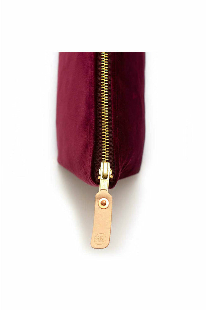 Claret Velvet Travel Clutch