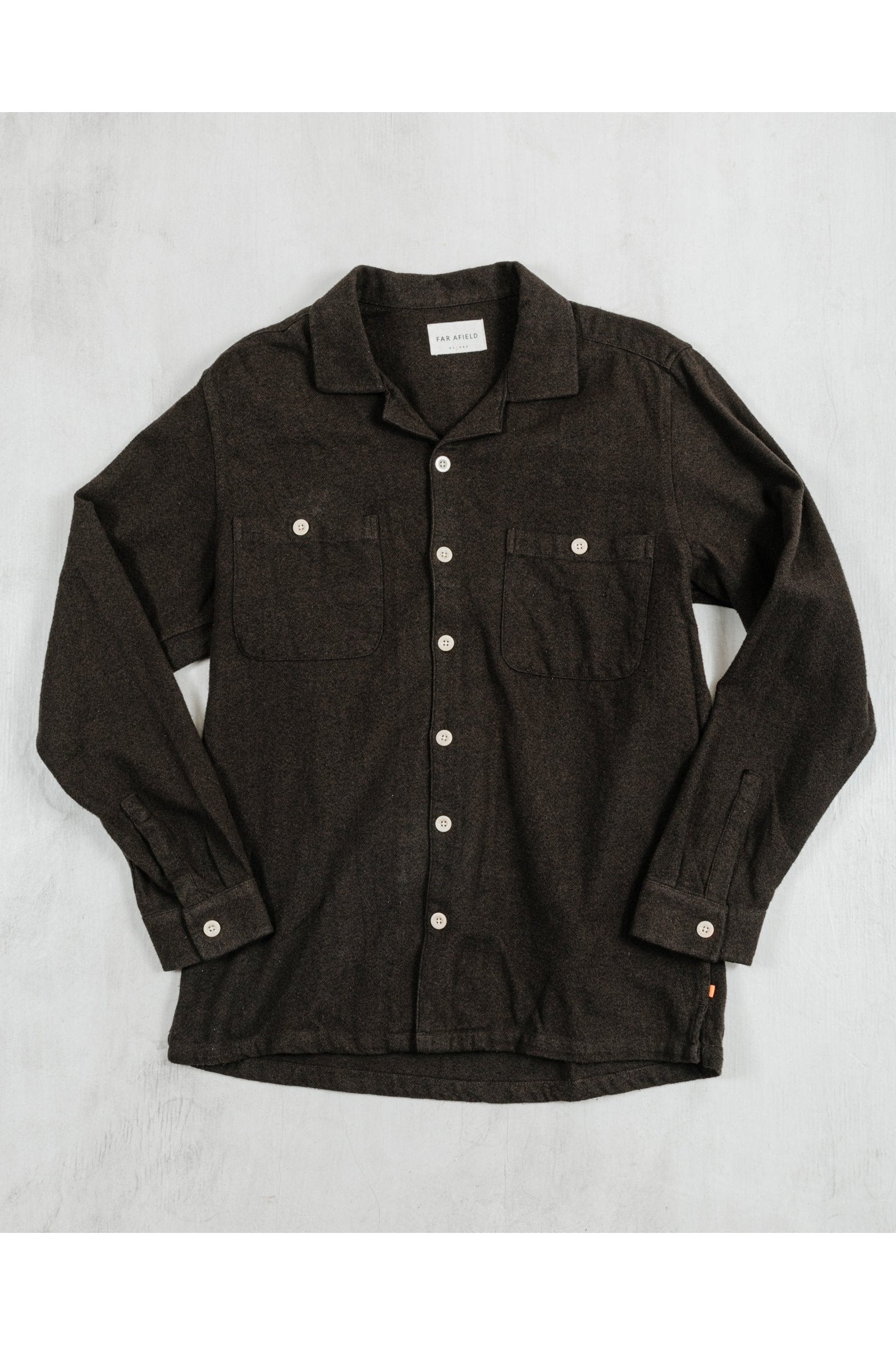 Hiro L/S Shirt Twisted Yarn - Slate Brown