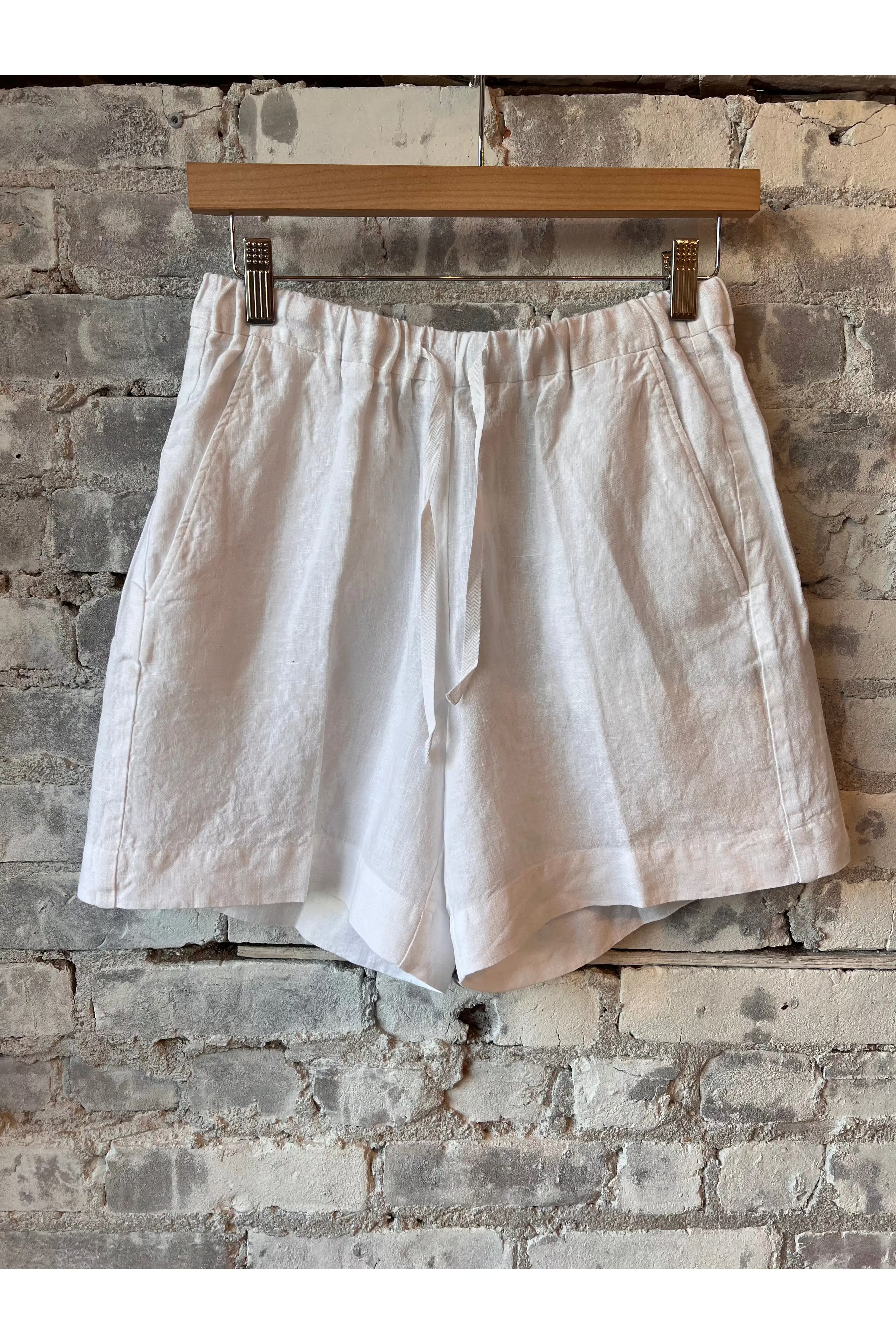 Sabine Linen Shorts - White