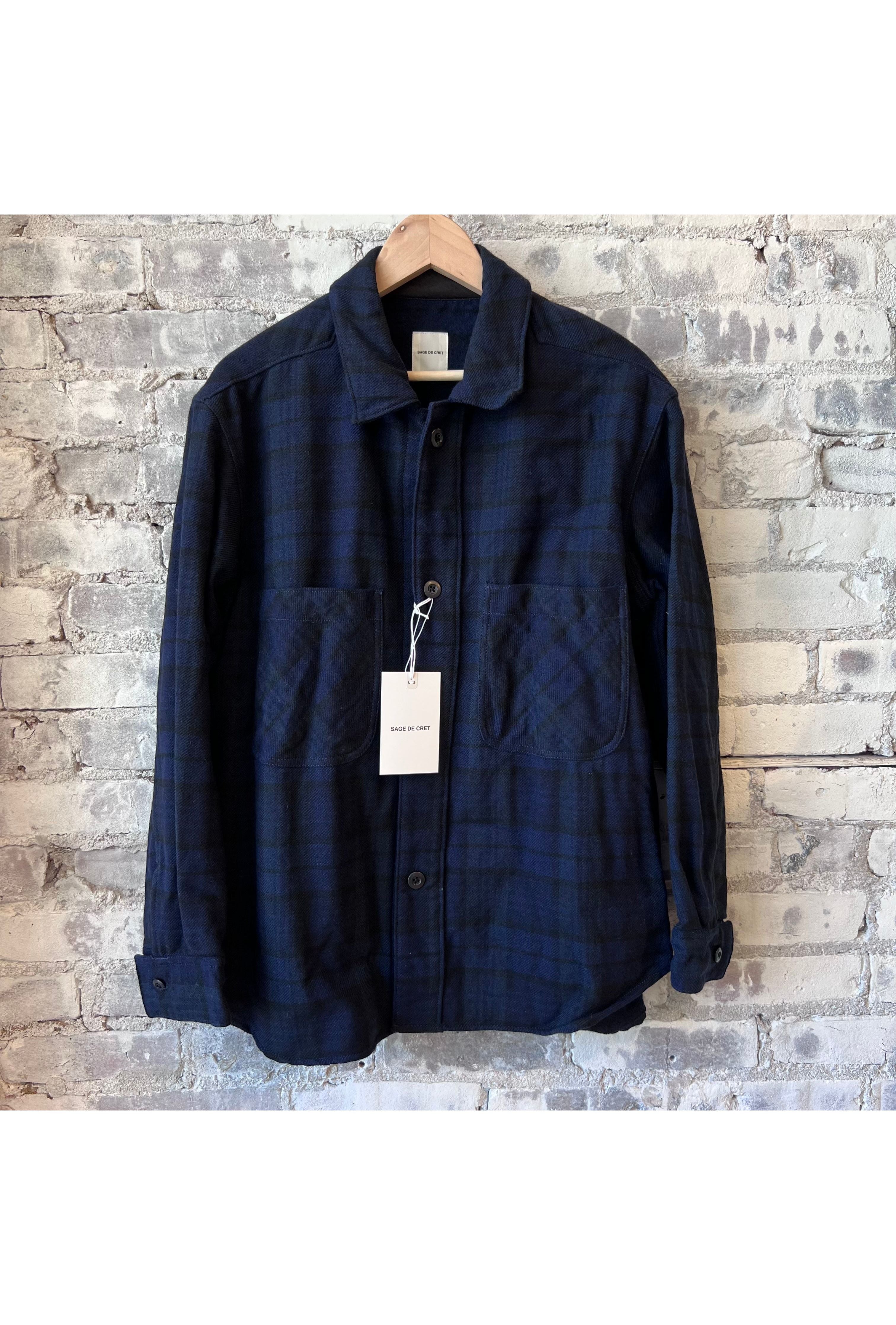 C/W Dark Check Work Shirt - Navy