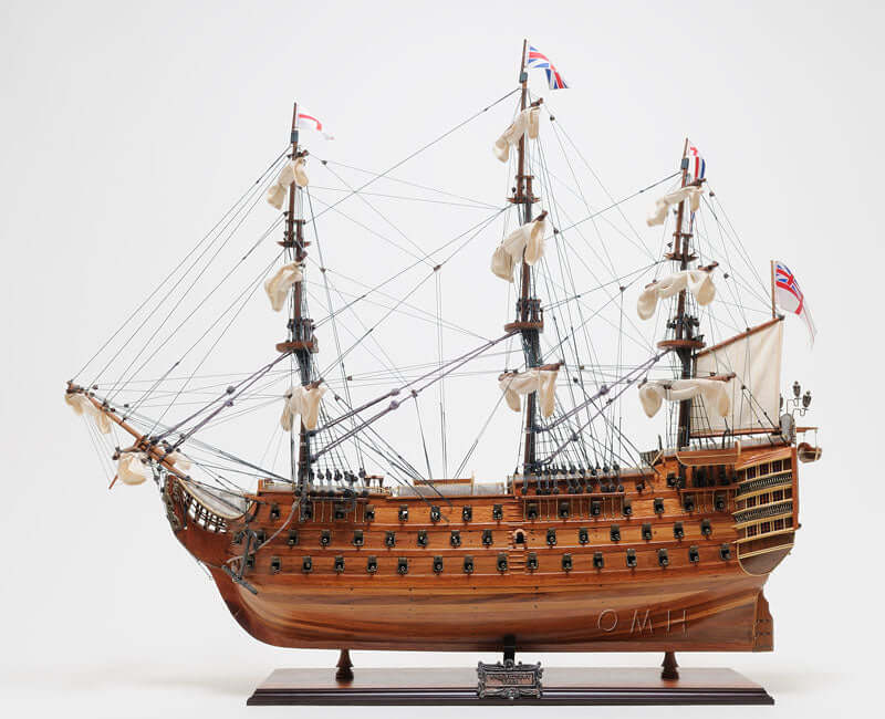 HMS Victory Midsize Model Ship with Table Top Display Case