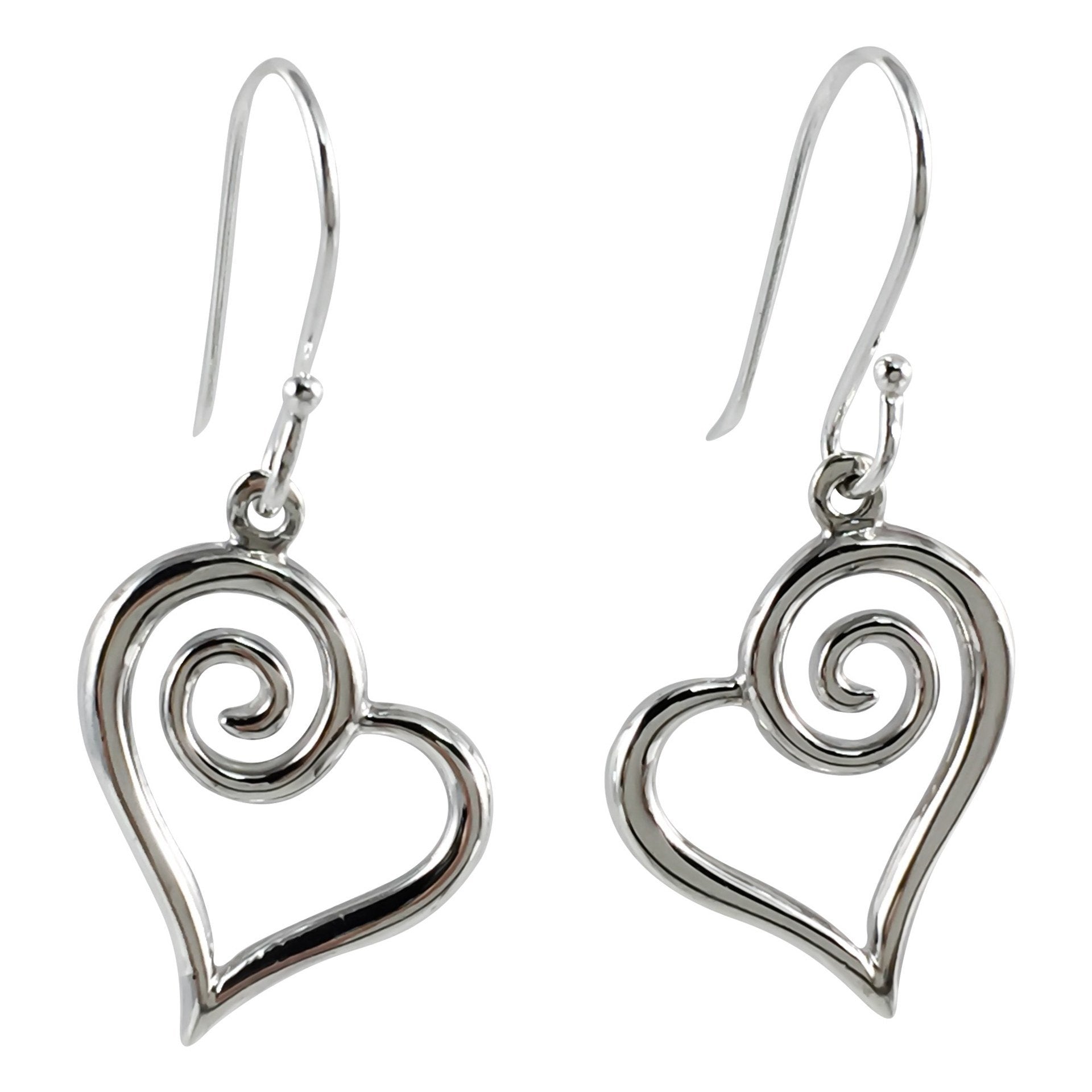 Koru Heart Earrings – Sterling New Zealand