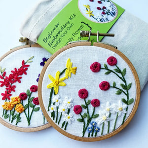 Beginner's Embroidery Kit - Family Flower Garden - Alder & Alouette